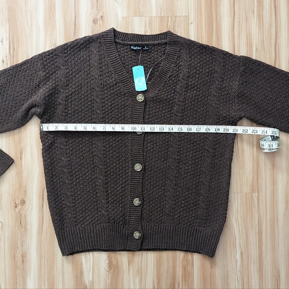 Fashion Q Brown Knit Cardigan - Picture 3 of 7